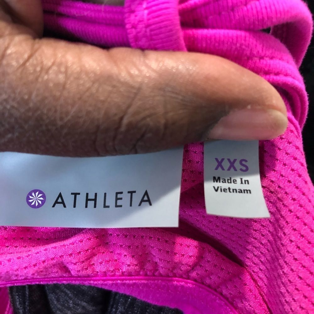 Athleta Hidden Agenda grey dress with pink bra top - Picture 9 of 9